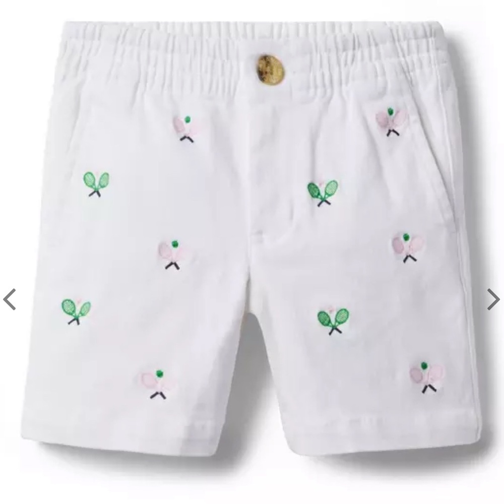 Janie & Jack Embroidered Tennis Shorts